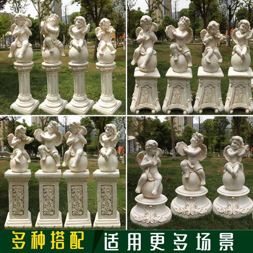 速发户外b欧式天使雕塑玻璃钢人物庭院园林摆件艺术工艺雕像客厅