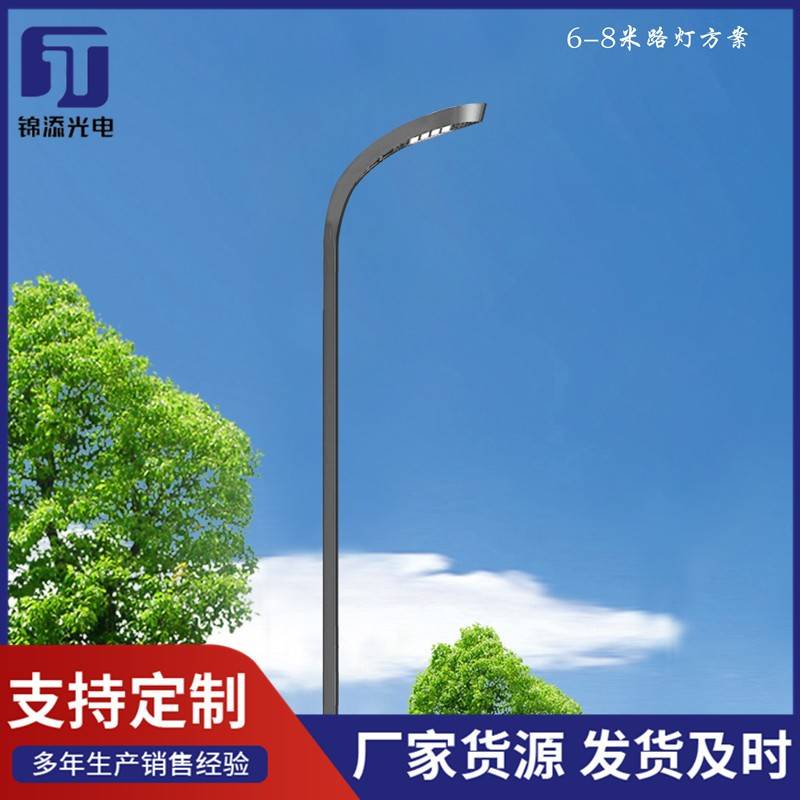 市电路灯5米6米8米乡村led灯杆路灯杆挑臂市电路灯杆道路照明灯