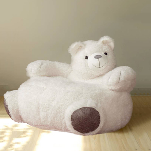 儿童读书角坐椅宝宝毛绒动物玩具布艺公仔懒P人小沙发网红款礼物