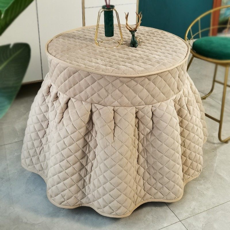 定制大圆桌夹棉桌布餐厅饭店加厚圆形烤火罩纯色布艺简约圆形裙摆,居家布艺,微波炉罩,淘宝优惠券,粉丝福利购,淘宝优惠卷