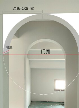 定制泡沫拱门梁托半圆弧形门造型垭口门K套高密度过道替代石膏拱