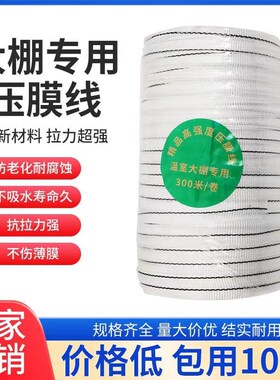温室大棚配d件压膜线压膜绳压膜带白色托膜带抗老化棚绳绷带耐磨