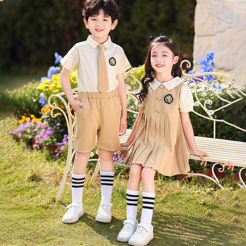 幼儿园园服夏装英伦风p套装学生班服小学生校服六一表演毕业照服