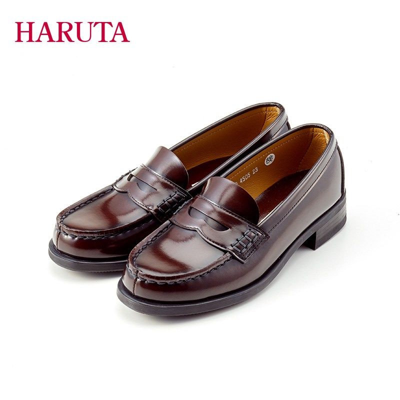 Harutca4505女鞋日系新款中跟粗跟单鞋子女学生百搭乐福鞋jk制服