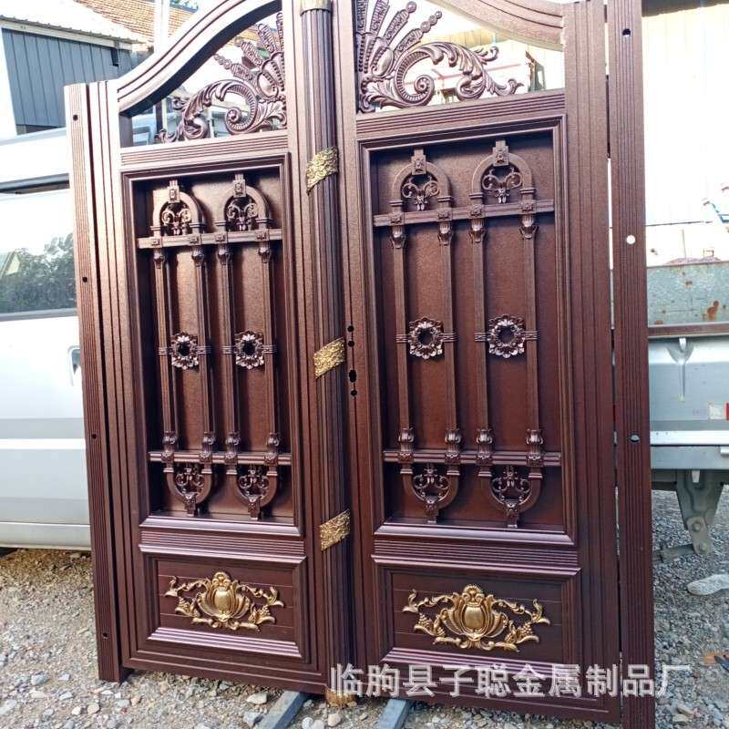大门铁艺别墅大门农村入户门庭院大门铝合金铝艺大门双开厂家