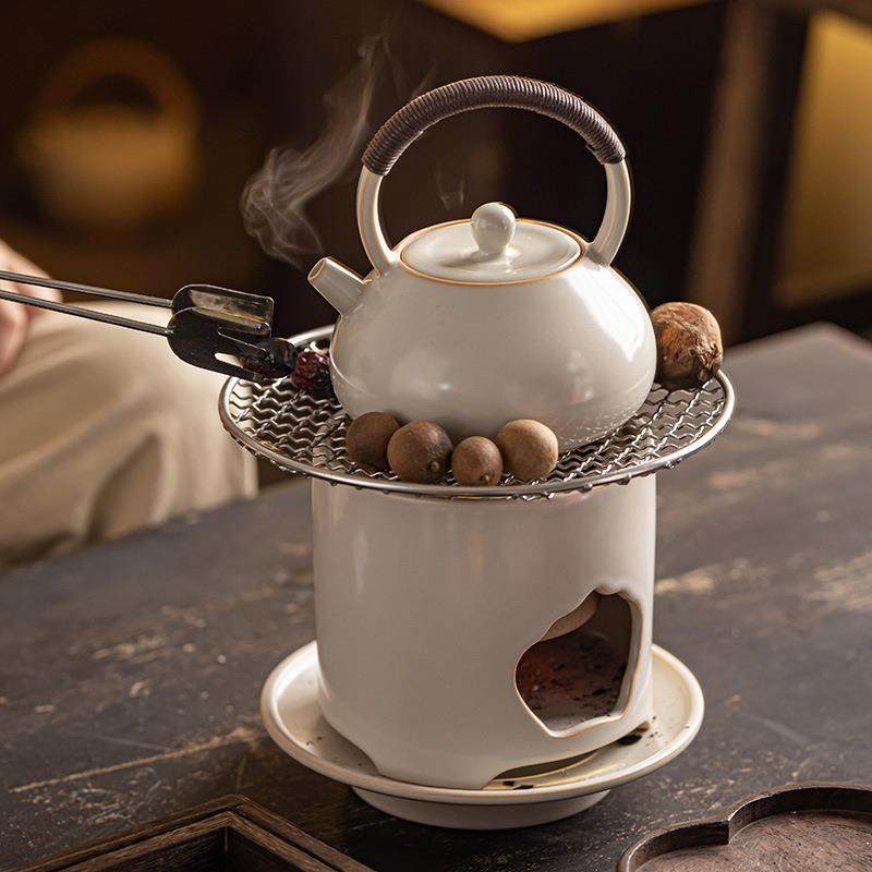 陶瓷户外明火养生烧水壶煮茶器家用茶具围炉煮茶壶炭火烧烤茶炉罐,鲜花速递/花卉仿真/绿植园艺,割草机/草坪机,淘宝优惠券,粉丝福利购,淘宝优惠卷