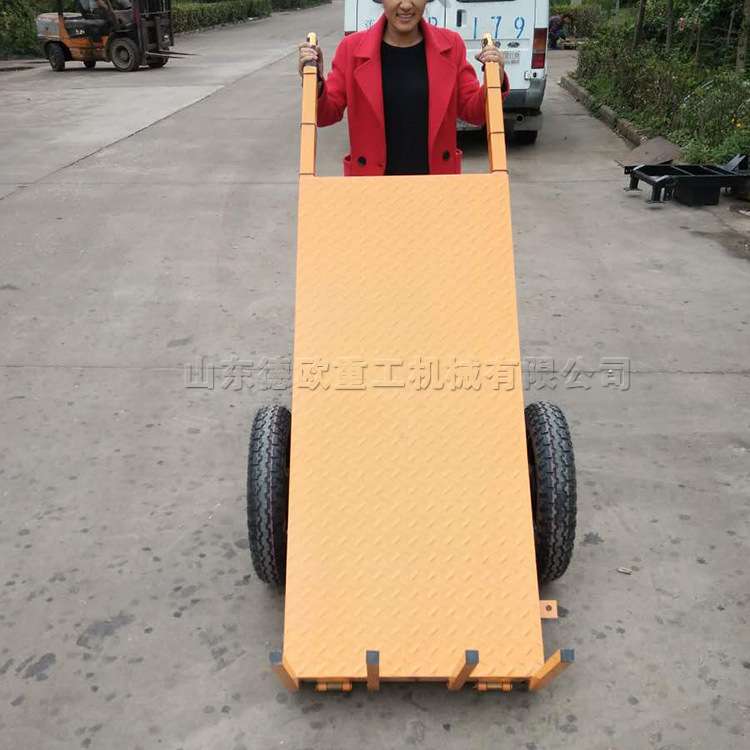 供应干坯车 建筑工具小平板车手推式平板运输车电动两轮拉砖车