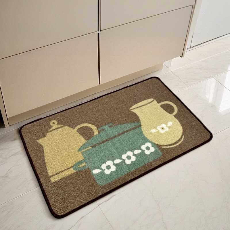 微瑕品厨房地垫地毯乳胶防滑吸油吸水进门口橱柜洗漱台脚垫可机洗