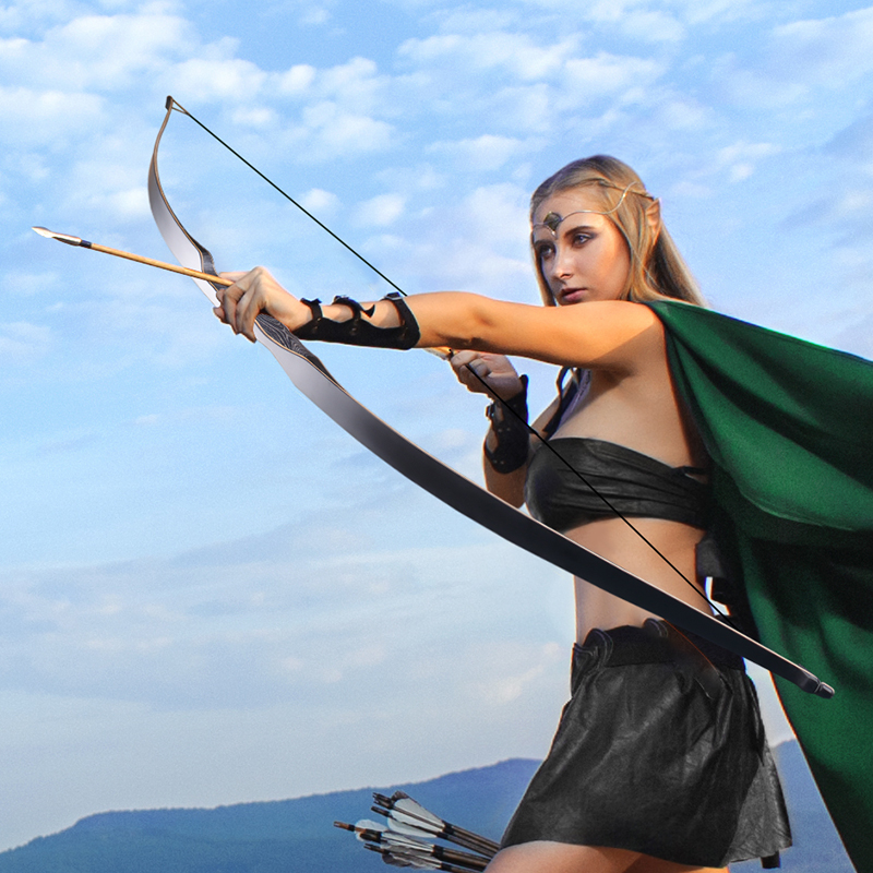 一体美猎长弓三角短弓美式美x洲猎弓户外传统弓箭射击射箭器材套