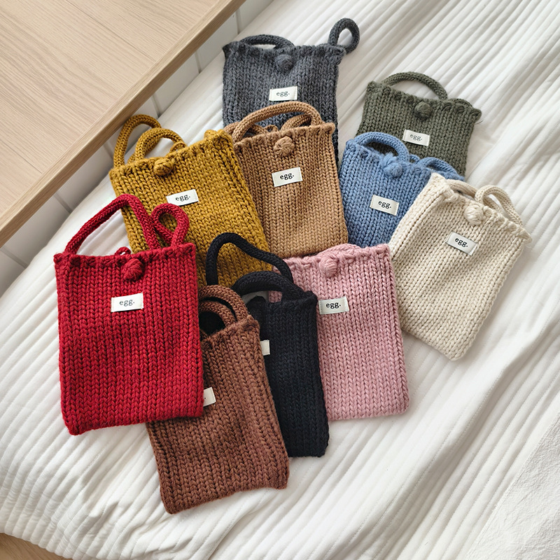 新款韩版秋冬手工编织手机包in