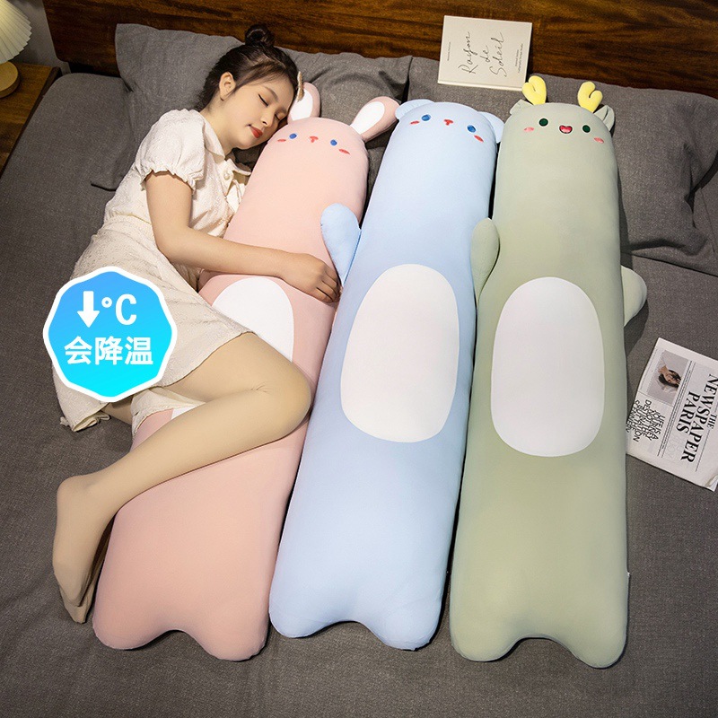 新款冬夏季冰丝长条动物抱枕恐