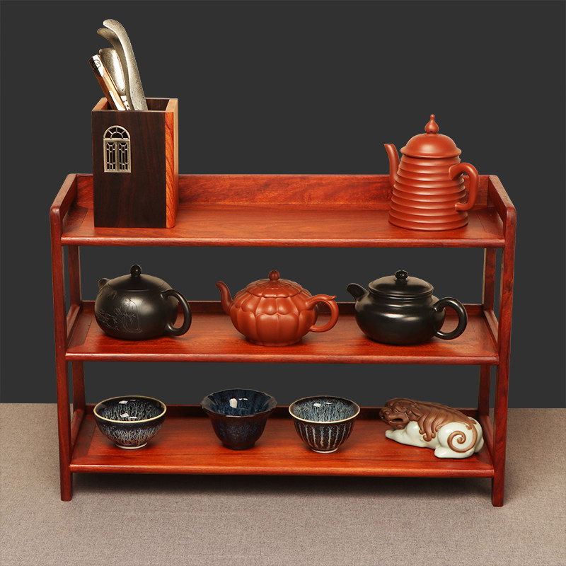 小型桌面博古架实木二层壶架茶具古董展示架多层收纳架花梨置物架,住宅家具,多宝格/博古架,淘宝优惠券,粉丝福利购,淘宝优惠卷