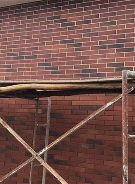 陶土劈开砖红砖拉毛面灰色砖别墅乡村农村自建房外墙砖6*24不