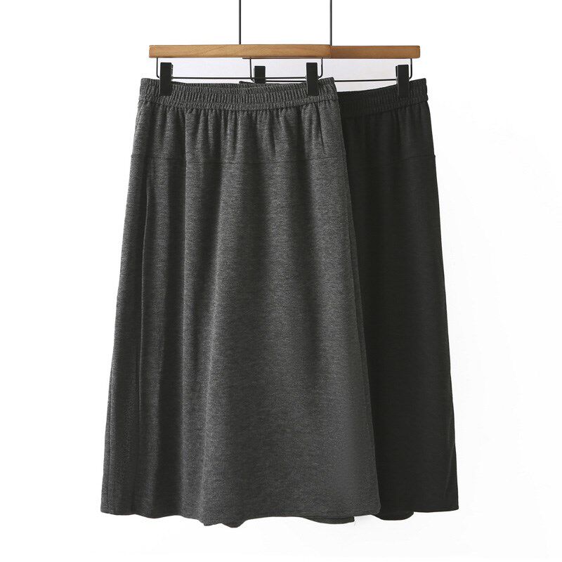 裙裤大码女胖mm中长款松紧腰2024年秋冬新款显瘦a字宽松半身裤裙