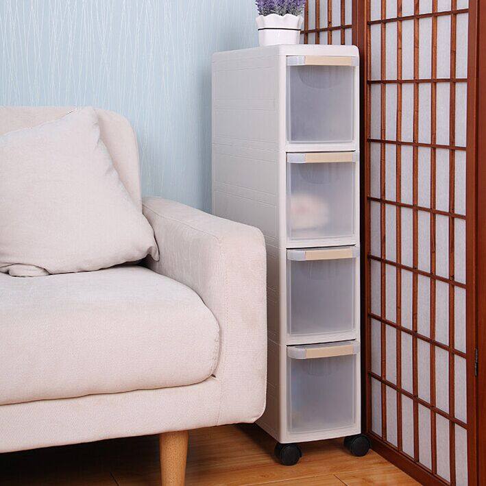 大可叔叔厨房收纳柜夹缝置物架可移动储物柜带滑R轮抽屉式收纳柜