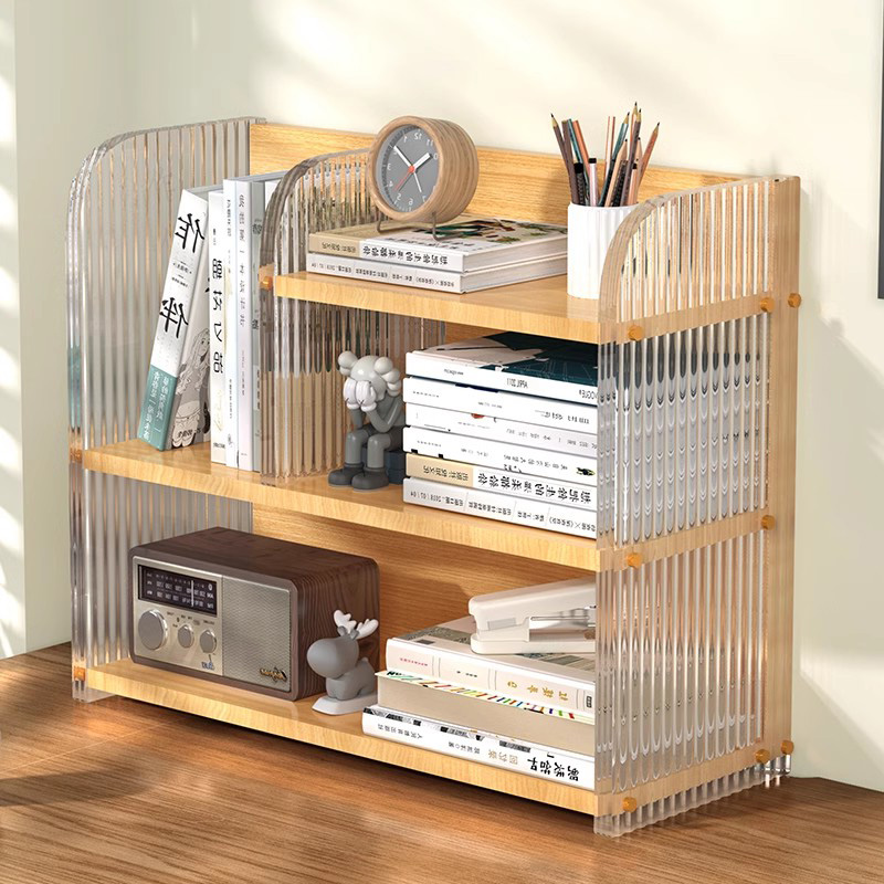 桌面置物架办公桌收纳架多层书架架子飘窗办公室工位桌上台面杯架