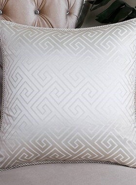 布一堂现代中式靠垫汽车腰靠z枕26简约大靠背沙发抱枕套含芯