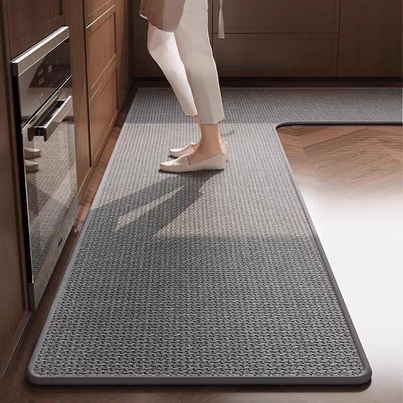 厨房专用地垫防滑防油可擦免洗耐脏脚垫7字l型P边转角防水吸水地