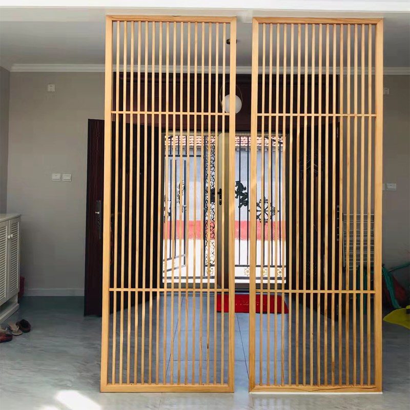 实木花格镂空新中式仿古门窗屏风隔断吊顶背景墙现代木格栅栏花板