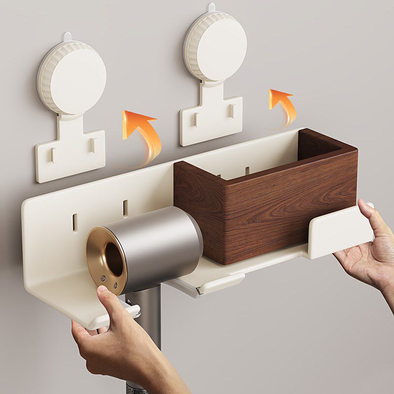 吸盘吹风机置物架免打孔卫生间电A吹风支架壁挂浴室风筒挂架中古