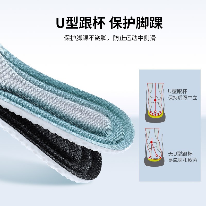 站军姿军训鞋垫4d超u软防痛女久站不累脚防脚痛男透气吸汗防