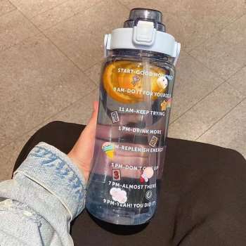 新款大容量水杯男运动健z身水壶吸管吨桶吨太空杯顿顿桶大