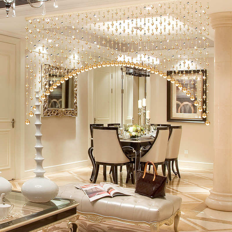 卫生间珠子餐厅珠帘成品客厅过道门帘水晶辉帘昌隔断窗帘装饰房间