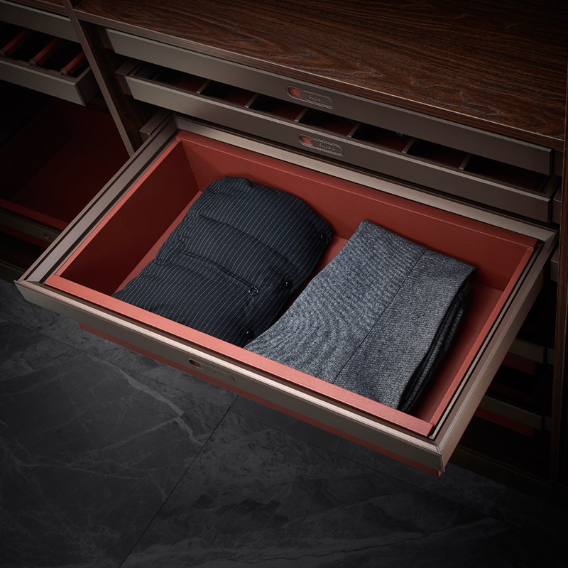 苏柏瑞(云端)皮革收纳篮181701衣柜拉篮储物篮抽屉式衣帽间收纳