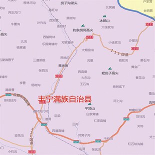 2022新款承德市地图贴图办公室挂图高清防水墙壁贴超大装饰画定制