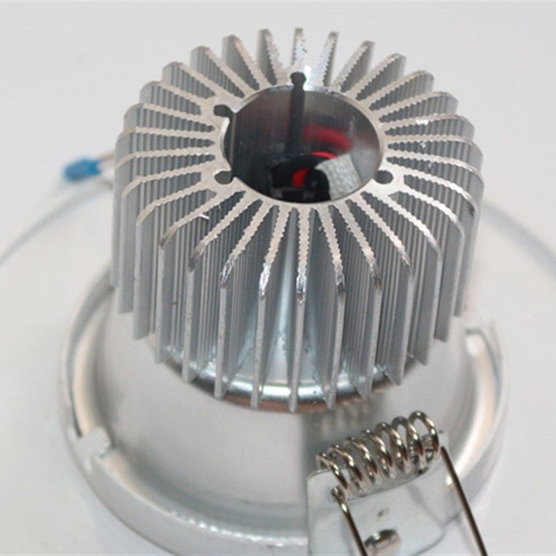 三色led筒灯3W天花灯嵌入式7.5开孔家用铜洞孔灯8公分客厅过道