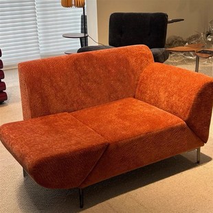 飞翼沙发可旋转扶手实木沙发椅酒店家用民宿轻R奢极简单人功能沙