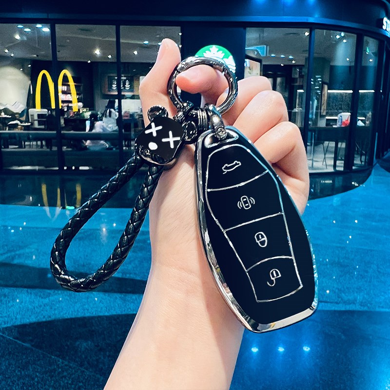 红旗钥匙套适用H5/HS5/H9/H6/HS3车扣HS7/JHQ9/EH7链新款E-HS9全