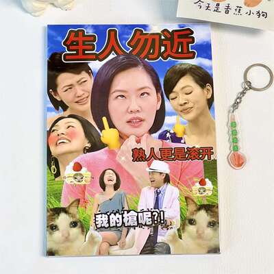 生人勿近熟人更是滚开创意贴纸书网络梗图表情装饰手帐素材贴画本