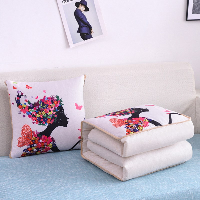 多功能二合一抱枕被两用抱枕印logoJ车内靠枕靠垫被子实用礼品