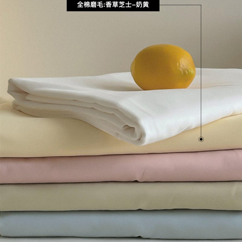 简约纯色百搭e100全棉磨毛床单单件1.51.8m双人床垫保护套超柔裸