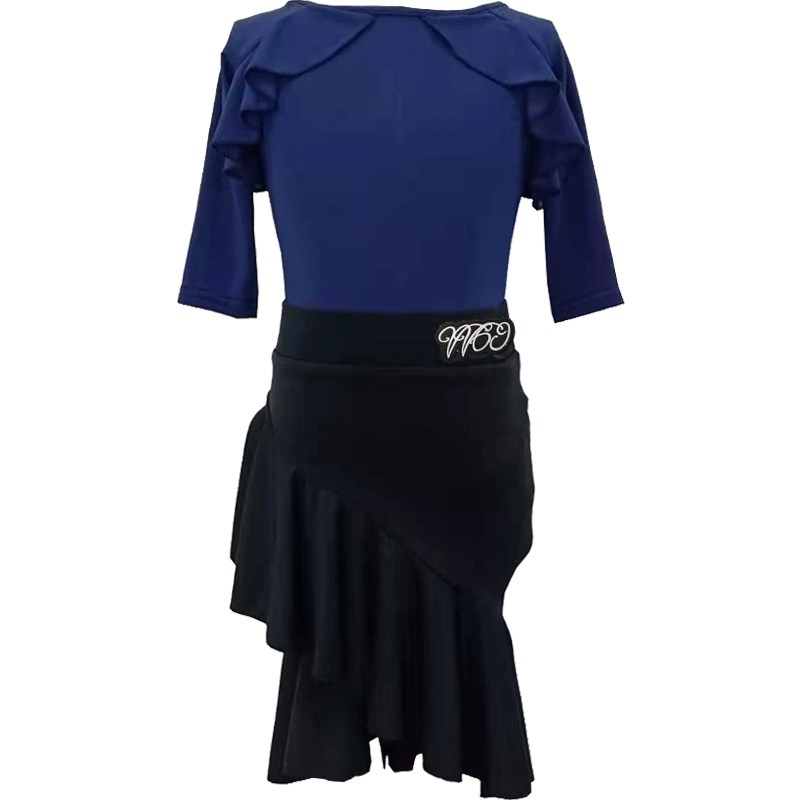 舞69儿童拉丁舞练功服女儿童新款舞蹈服装训练服少儿拉丁舞服女孩