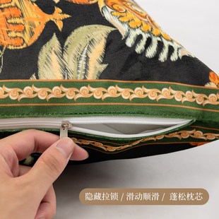 红色喜庆新年方形抱枕春节沙发客厅靠枕抱枕套45x45卧室飘窗靠垫