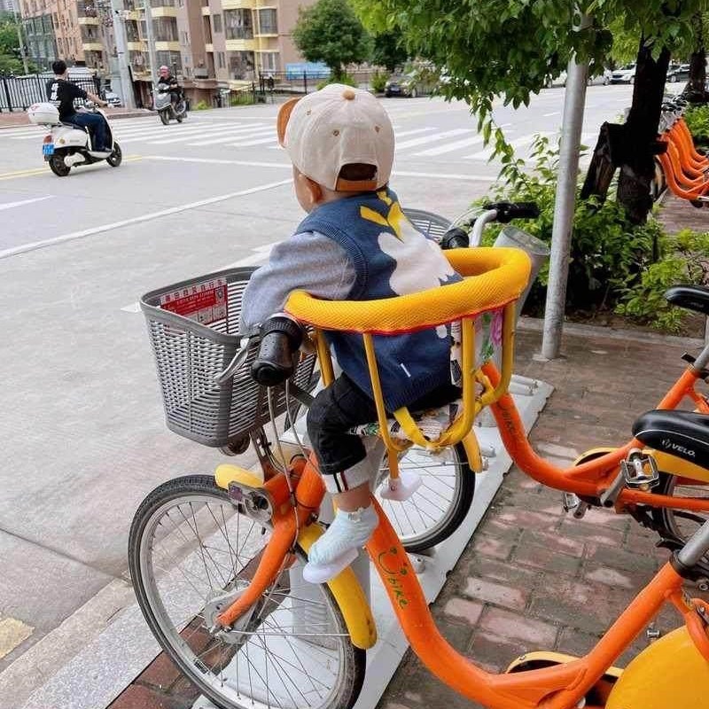 自行车儿童座椅共享折叠车椅前后两用宝宝婴儿小孩