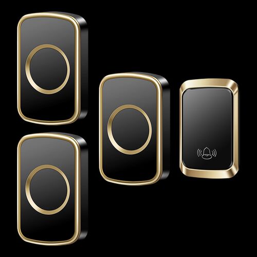 智选防水家用超远距离可自发电无线G门铃开关一拖三老人呼叫器