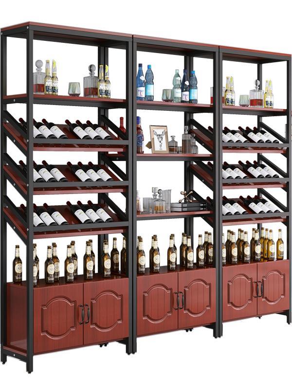 红酒柜展示架酒吧酒架酒柜靠w墙商用葡萄酒庄展示柜啤酒货柜陈列