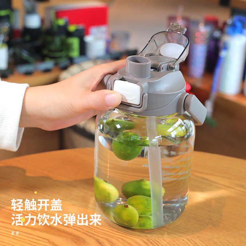 网红双饮杯子ins风女生新款玻璃杯大容量便携高颜值喝水杯吸管杯