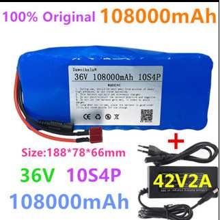 18650锂电池 36V10S4P 42V10800Ah 电动车动力锂电 助力 车锂电池