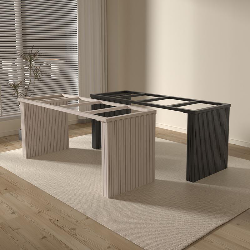 岩板餐桌腿大理石餐桌脚大板桌腿支架不锈钢金属台面底座桌脚定作