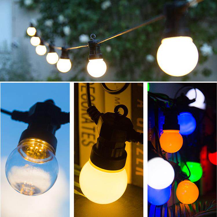 24V低压防水球泡灯LED户外彩灯闪灯串灯挂灯庭院装饰小灯泡跑马灯