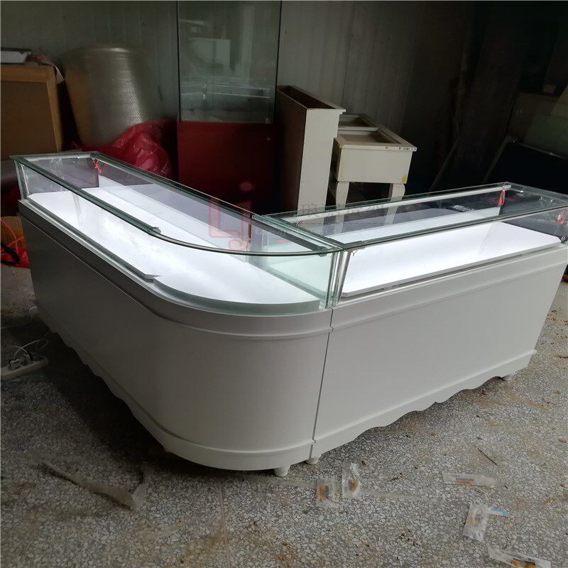 珠宝首饰展柜多功能玻璃柜台木质烤漆转角货柜饰品钱包展示柜陈列