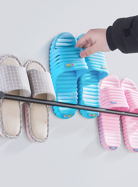 免打孔浴室放拖鞋架厕所门后鞋架竖立式洗澡间门上置物架墙上壁挂