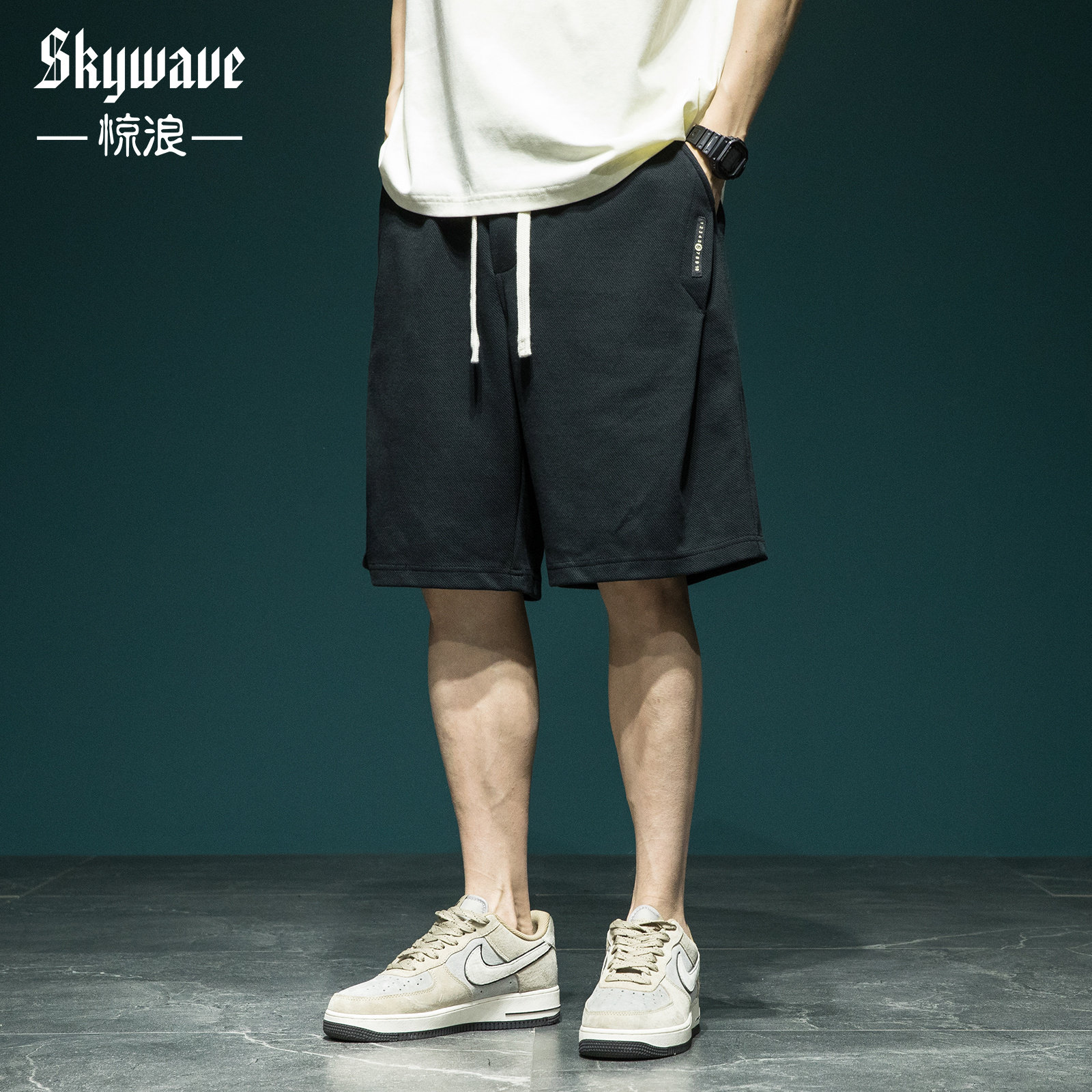 日系简约320g重磅短裤男夏季新款加肥加大宽松户外运动休闲五分裤,男装,短裤,淘宝优惠券,粉丝福利购,淘宝优惠卷