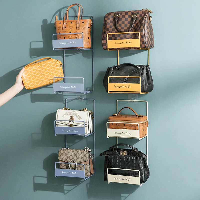 包包收纳置物架子家用衣柜门后放包的挂架壁挂包墙上存放神器柜袋
