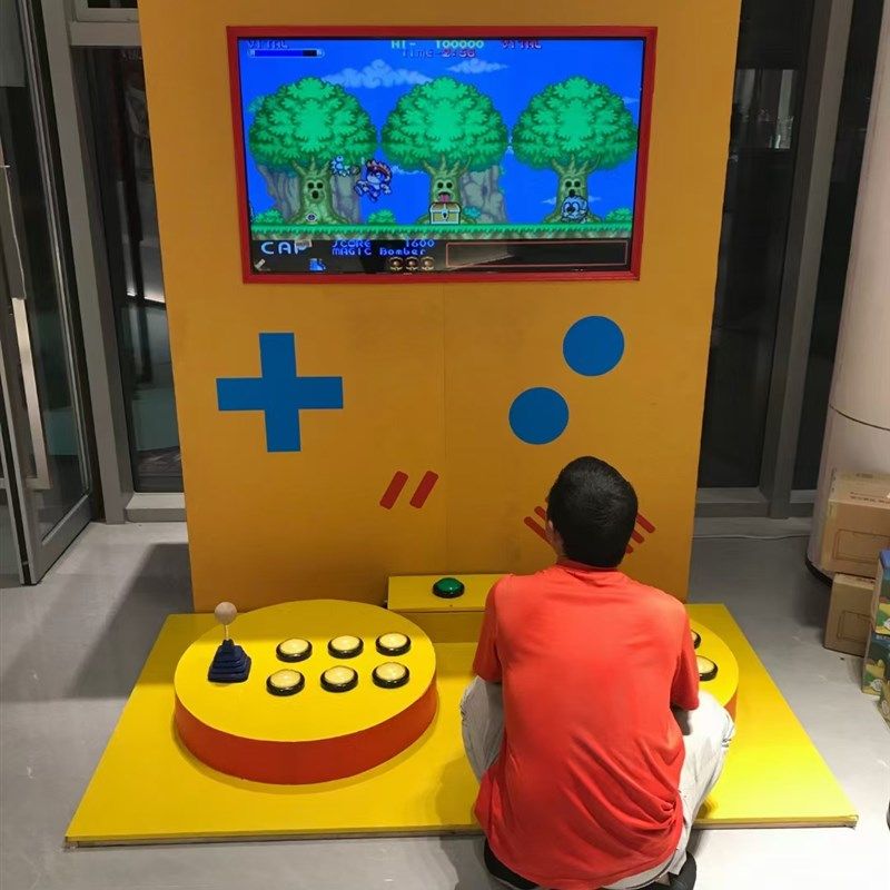 网红商场互动大型掌机街机红白机格斗机游戏机怀旧老式复古游戏