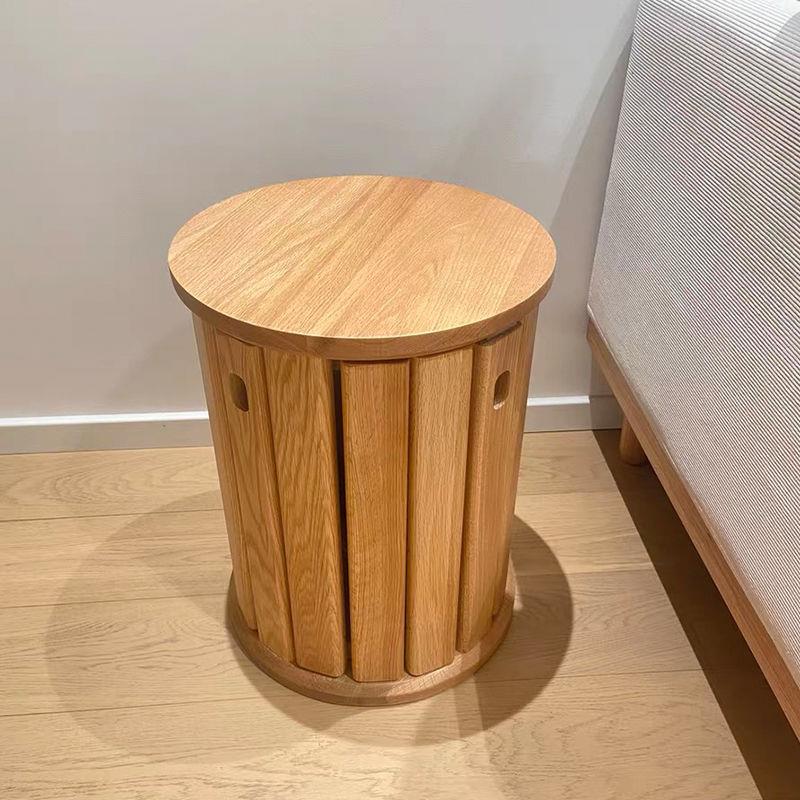 创意实木圆凳设计款结实耐用高颜值桌凳茶几一体简约多功能茶几凳